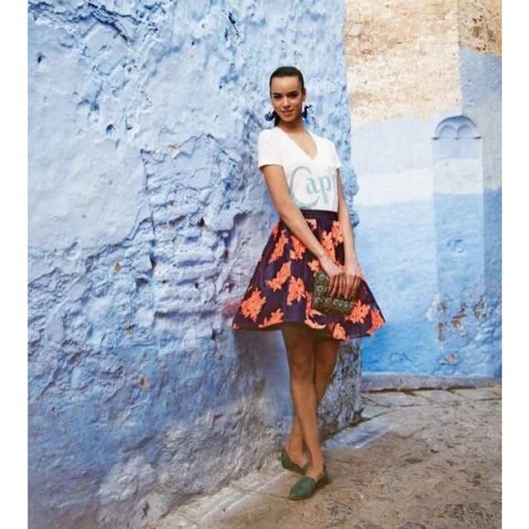 Anthropologie MAEVE Embroidered Poof Tulle Twirl Skirt - Picture 2 of 9